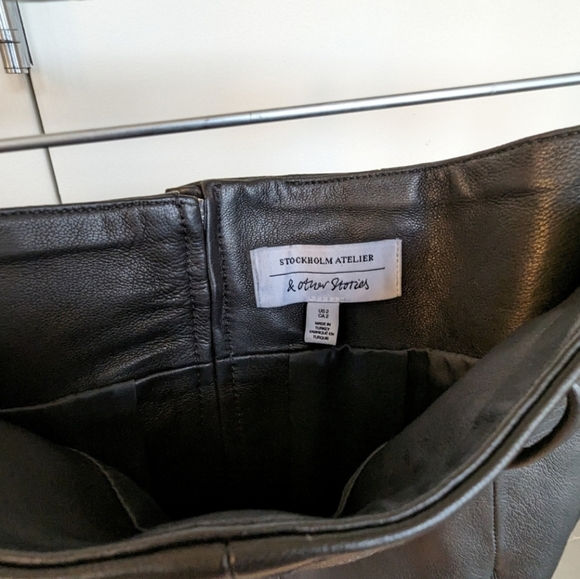 Real leather mini skirt - Picture 2 of 3